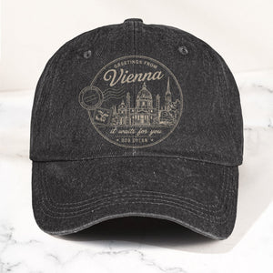 Bob Dylan Vienna It Waits For You Denim Cap Retro Vintage Dad Cap Gift For Dad (With Box)