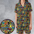 Teenage Mutant Ninja Turtles Comic Satin Short-Sleeve Pajamas Set