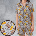 George Underwear Seinfeld Satin Short-Sleeve Pajamas Set