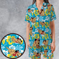 Bad Dog Muttley Wacky Races Satin Short-Sleeve Pajamas Set