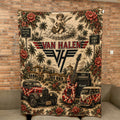 Van Halen Sherpa Blanket Frankenstrat Guitar Vintage Collage Hard Rock Blanket