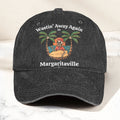 Wastin' Away Again in Margaritaville Denim Cap Retro Jimmy Buffett Inspired Dad Hat (With Box)
