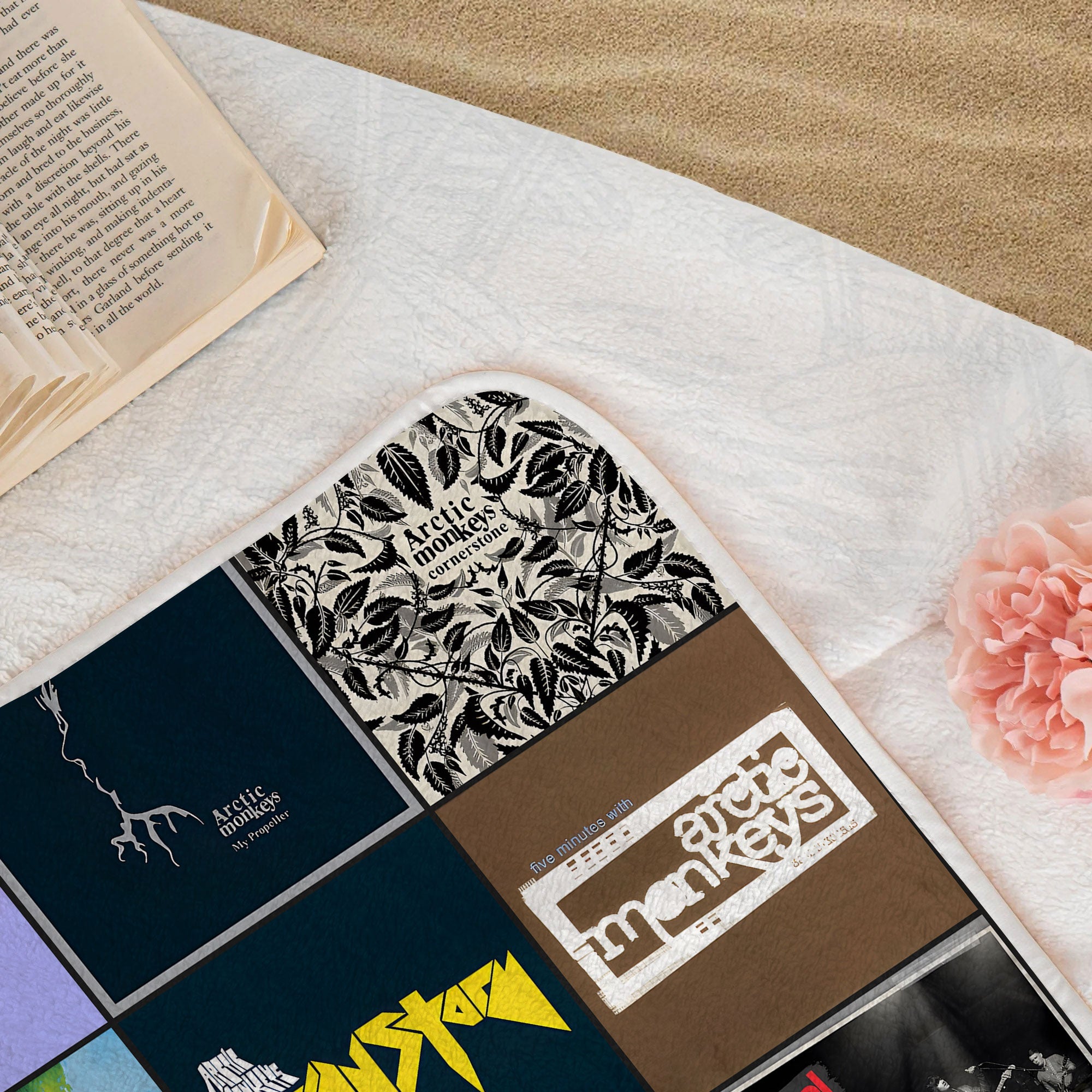 Arctic Monkeys Beach Towel Album Cover Collage Classic Rock Towel