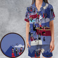 Monster Universal Dance Party Satin Short-Sleeve Pajamas Set