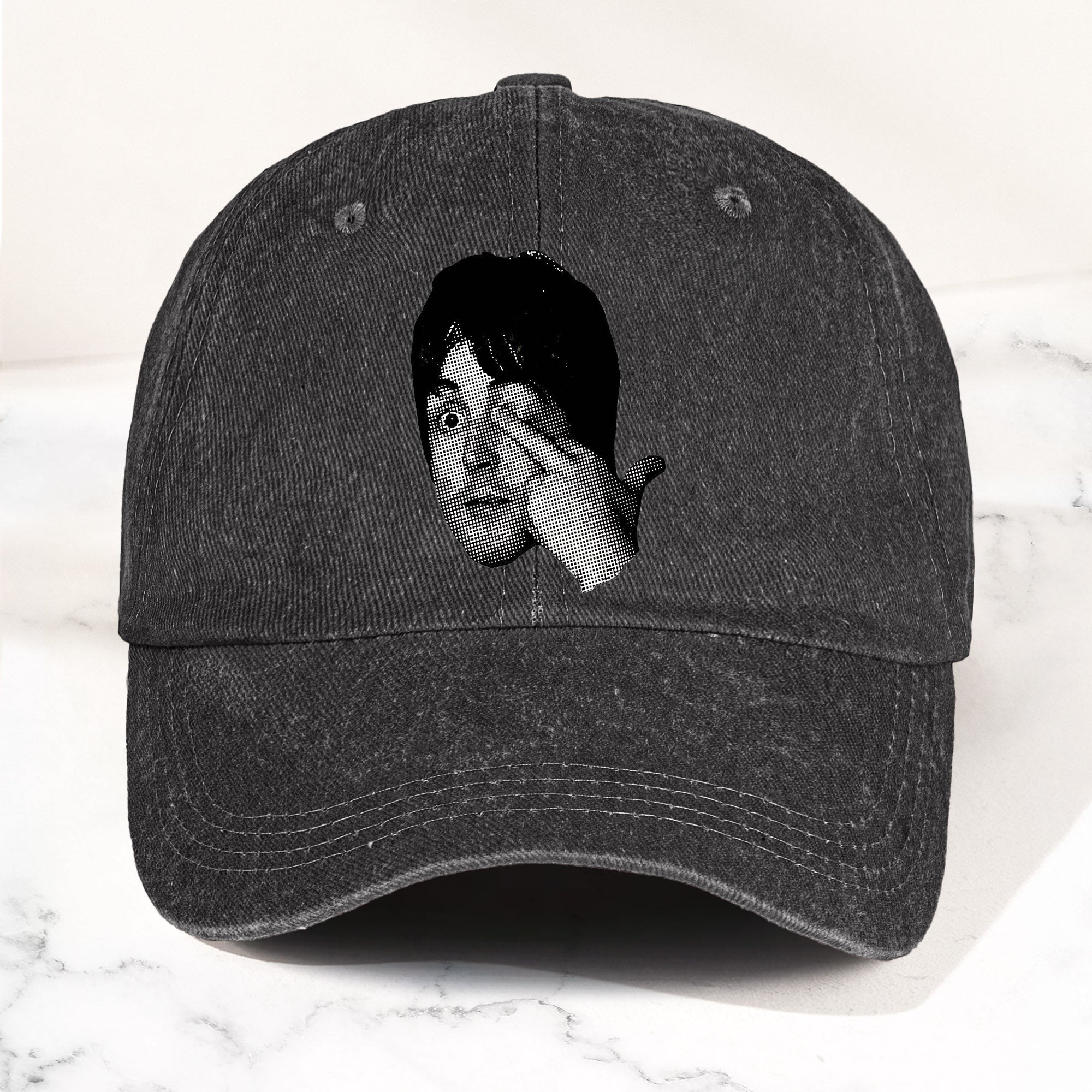 Paul McCartney Vintage Portrait Denim Cap The Beatles Retro Dad Hat ( With Box)