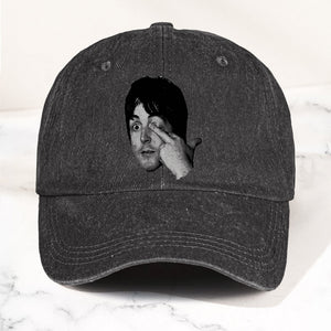 Paul McCartney Vintage Portrait Denim Cap The Beatles Retro Dad Hat ( With Box)