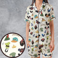 The Happiest Kingdom Satin Short-Sleeve Pajamas Set