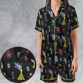 Horror Inside Satin Short-Sleeve Pajamas Set