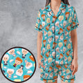 Little Dolls The Golden Girls Satin Short-Sleeve Pajamas Set