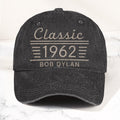 Bob Dylan Classic 1962 Est Folk Rock Music Merch Denim Cap Retro Vintage Dad Cap Gift For Dad (With Box)