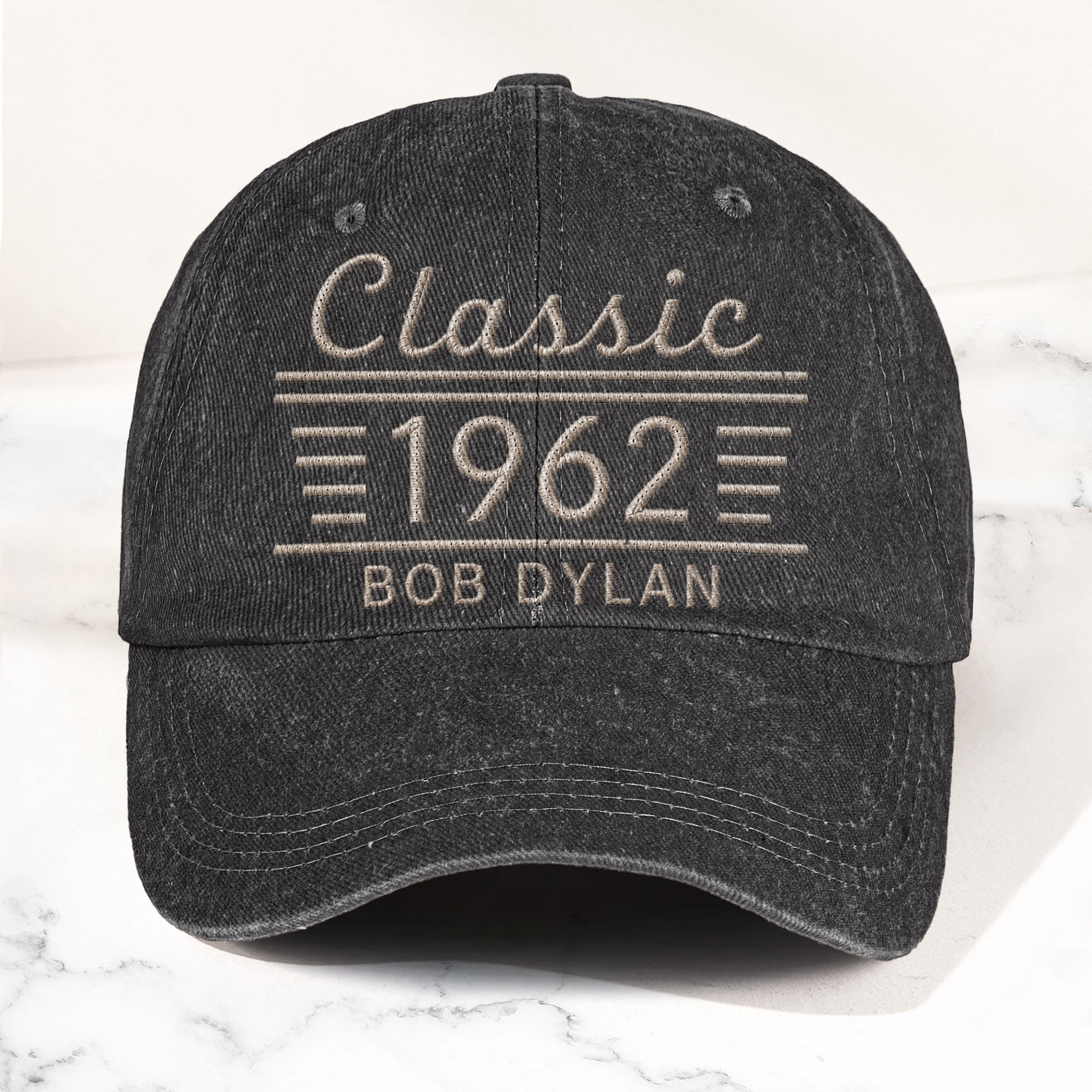 Bob Dylan Classic 1962 Est Folk Rock Music Merch Denim Cap Retro Vintage Dad Cap Gift For Dad (With Box)
