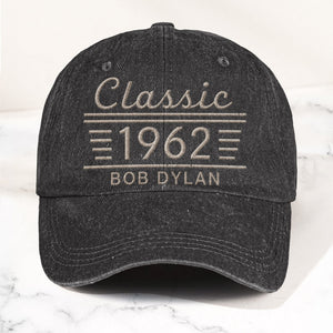 Bob Dylan Classic 1962 Est Folk Rock Music Merch Denim Cap Retro Vintage Dad Cap Gift For Dad (With Box)