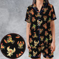 Stitch Halloween Costumes Satin Short-Sleeve Pajamas Set