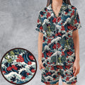 Great Waves Cthulhu Satin Short-Sleeve Pajamas Set
