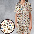 The Muppets Characters Satin Short-Sleeve Pajamas Set