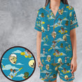 The Ambiguously Gay Duo Characters Patterns Satin Short-Sleeve Pajamas Set