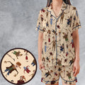 A Christmas Story Characters Satin Short-Sleeve Pajamas Set