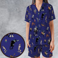 It's a Mad Mad Mad Monster Party Satin Short-Sleeve Pajamas Set