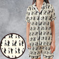 Mia Wallace and Vincent Vega Dance Pulp Fiction Satin Short-Sleeve Pajamas Set