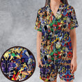 Super TV Heroes HB Satin Short-Sleeve Pajamas Set