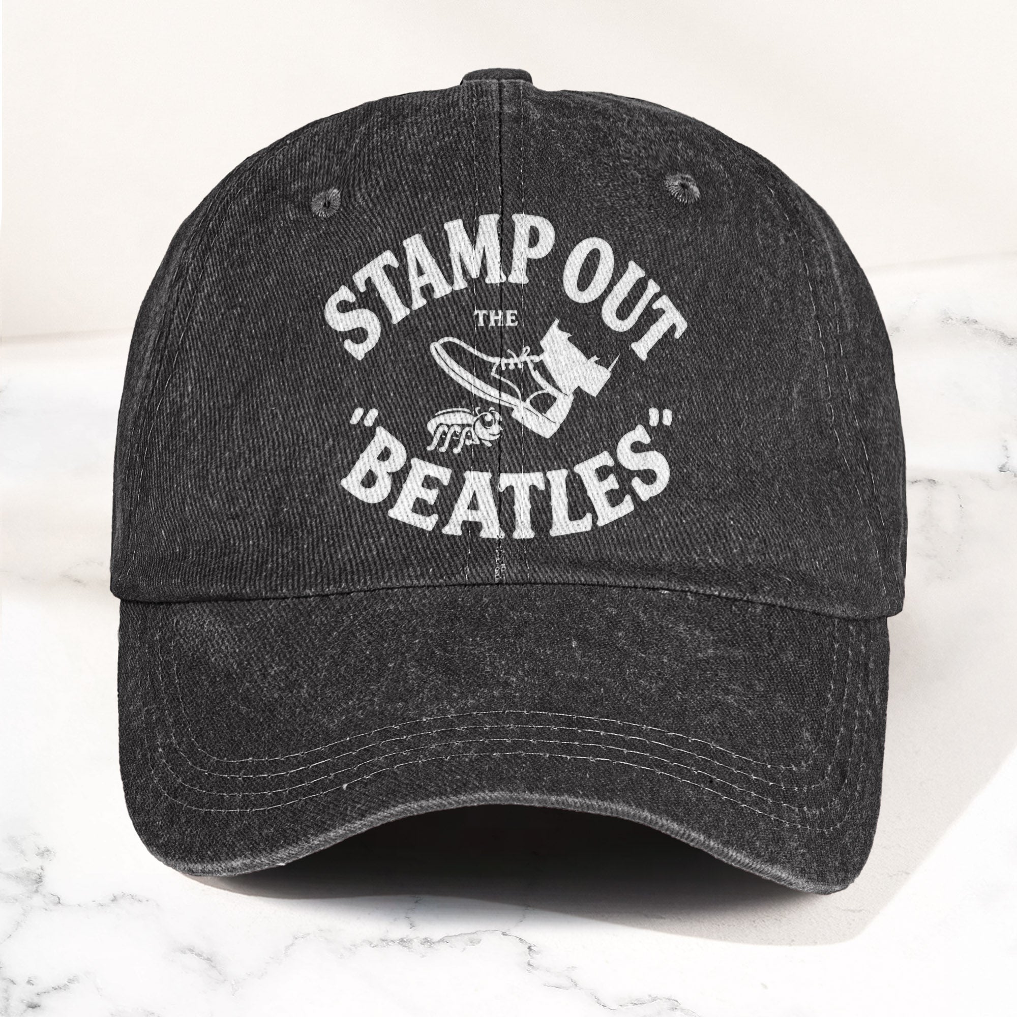 The Beatles Stamp Out Vintage 1960s Satire Graphic Music Merch Denim Cap Retro Vintage Dad Cap Gift For Dad (With Box)