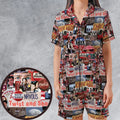 Vintage Aesthetic Ferris Bueller's Day Off Satin Short-Sleeve Pajamas Set