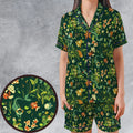 Floating In A Pond Magikarp Psyduck Vaporeon Water Pokemon Satin Short-Sleeve Pajamas Set