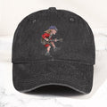 Angus Young In His Guitar Denim Dad Cap Retro AC/DC Design (With BOX)