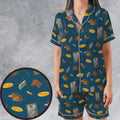 Seinfeld Kramer Icons Pop Culture Satin Short-Sleeve Pajamas Set