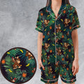 Donkey Kong Nintendo Video Games Satin Short-Sleeve Pajamas Set