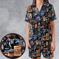 1980s Movie Satin Short-Sleeve Pajamas Set