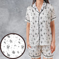 Final Fantasy Creatures Pattern Satin Short-Sleeve Pajamas Set