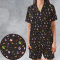 Ghostbusters Pattern Satin Short-Sleeve Pajamas Set