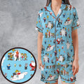 Cast Frosty The Snowman Satin Short-Sleeve Pajamas Set