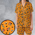 Stone Age The Flintstones Characters Satin Short-Sleeve Pajamas Set
