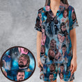 90s Wrestlers Satin Short-Sleeve Pajamas Set