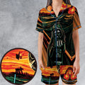 Vader Scream Darth Vader Satin Short-Sleeve Pajamas Set