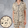 Pee-Wee's Playhouse Characters Satin Short-Sleeve Pajamas Set