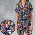 Pooh Bear Halloween Satin Short-Sleeve Pajamas Set