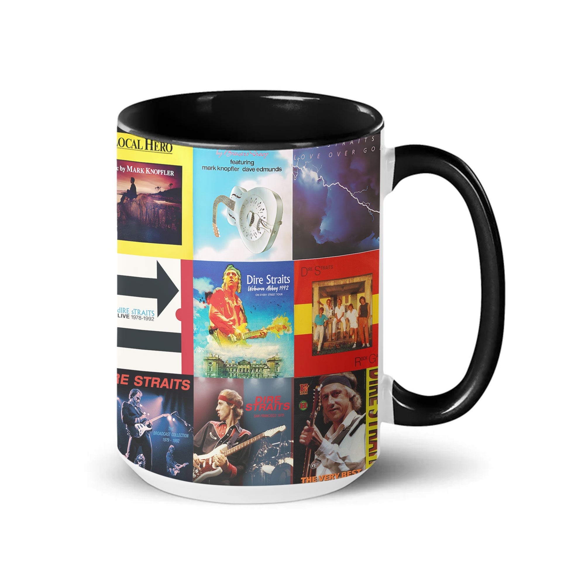 Dire Straits Accent Mug Classic Album Cover Collage Gift