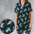 Classic Animated Cartoon Lonesome Ghosts Satin Short-Sleeve Pajamas Set