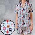 The Gang Adventure Time Satin Short-Sleeve Pajamas Set