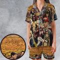 Forrest Gump's Journey Collage Satin Short-Sleeve Pajamas Set