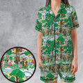 Bear and Friends Winnie the Pooh Satin Short-Sleeve Pajamas Set