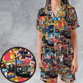 The 90s TV Shows Satin Short-Sleeve Pajamas Set