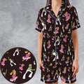 Disco Couple Kermit And Piggy The Muppet Show Satin Short-Sleeve Pajamas Set