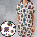TMNT Break The Wall Satin Short-Sleeve Pajamas Set