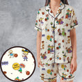Rugrats Happy Halloween Pattern Satin Short-Sleeve Pajamas Set
