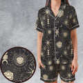 Diceyverse Dice RPG DND Satin Short-Sleeve Pajamas Set