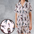 Mighty Ducks The Animated Series Characters Satin Short-Sleeve Pajamas Set